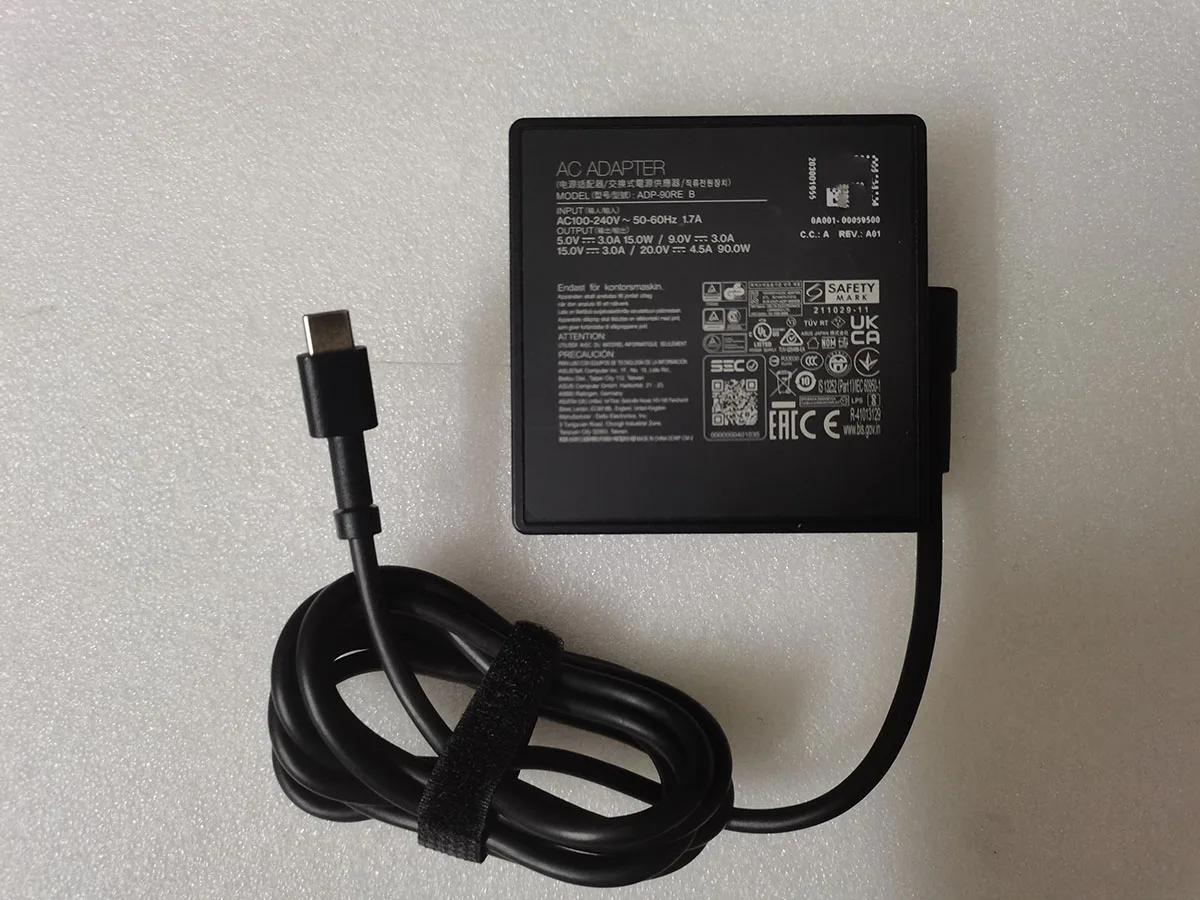 USB-C AC   ADP-90RE B, Asus Vivobook S 15 S3502 S3502QA-DS51 ƮϿ, 20V, 4.5A, 90W, ǰ